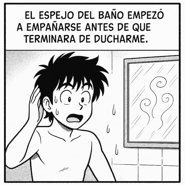 como quedo mi personaje manga mirando al espejo empanado